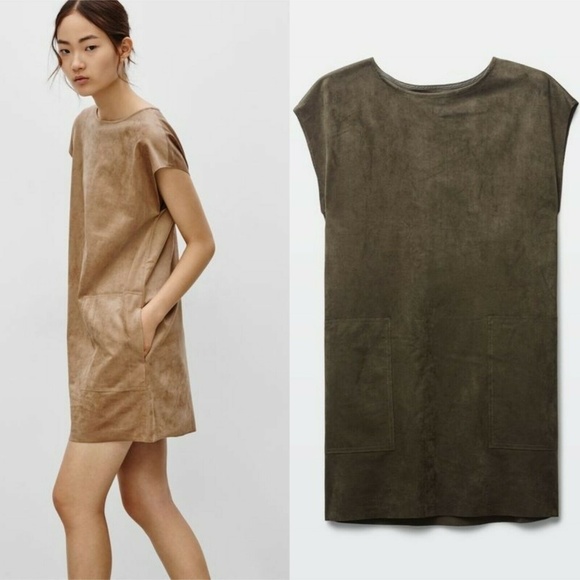 Aritzia Wilfred Free Nori Vegan Suede Dress/Tunic - Picture 1 of 5